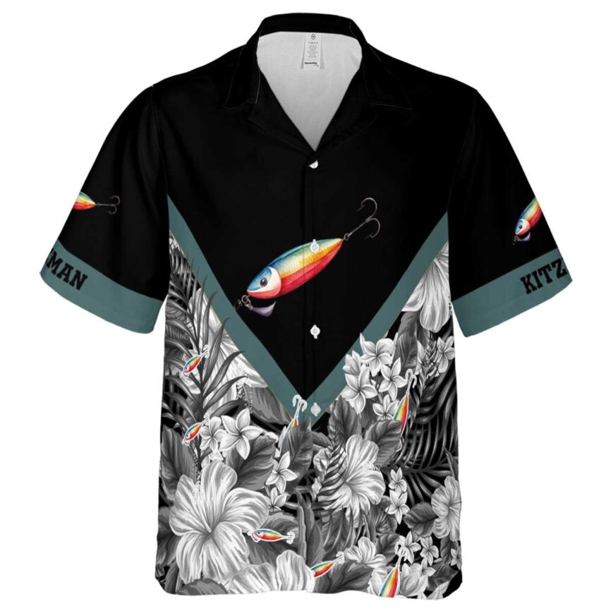 Custom Fishing Bold Floral Number Hawaiian Shirt Fashion forward