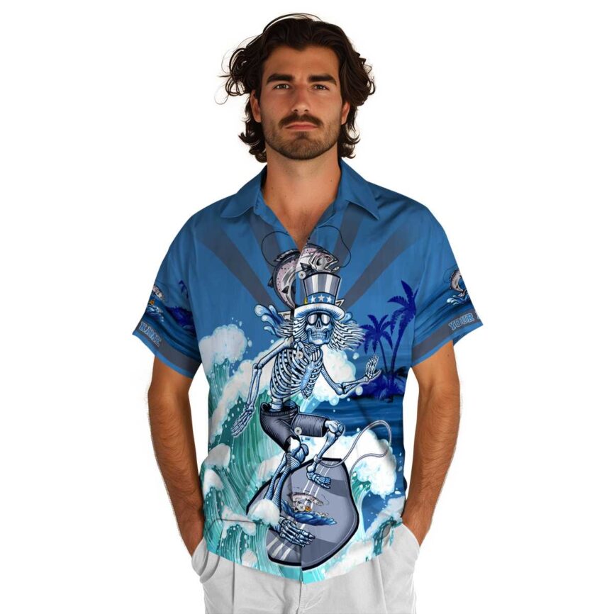 Custom Fishing Grateful Dead Motif Hawaiian Shirt New Arrival