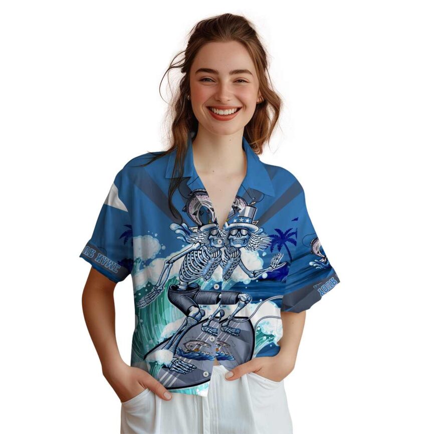 Custom Fishing Grateful Dead Motif Hawaiian Shirt Top rated