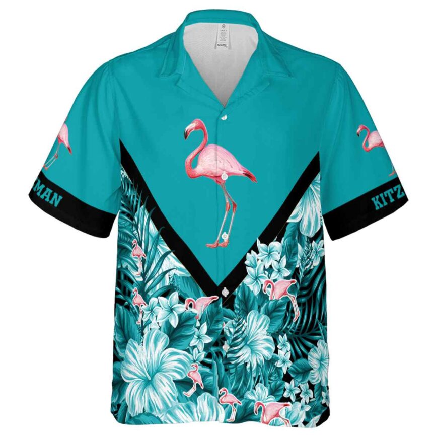 Custom Flamingo Bold Floral Number Hawaiian Shirt Fashion forward