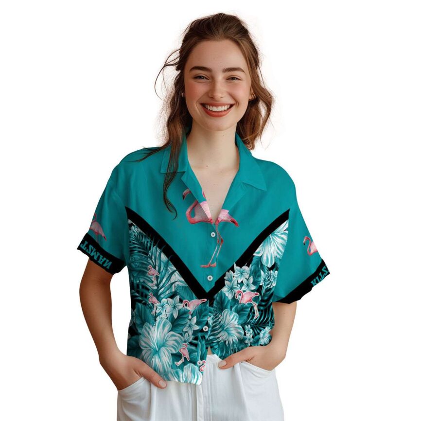 Custom Flamingo Bold Floral Number Hawaiian Shirt Top rated