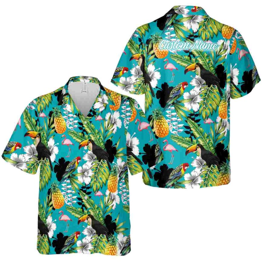 Custom Flamingo Toucan Bird Hawaiian Shirt Premium grade