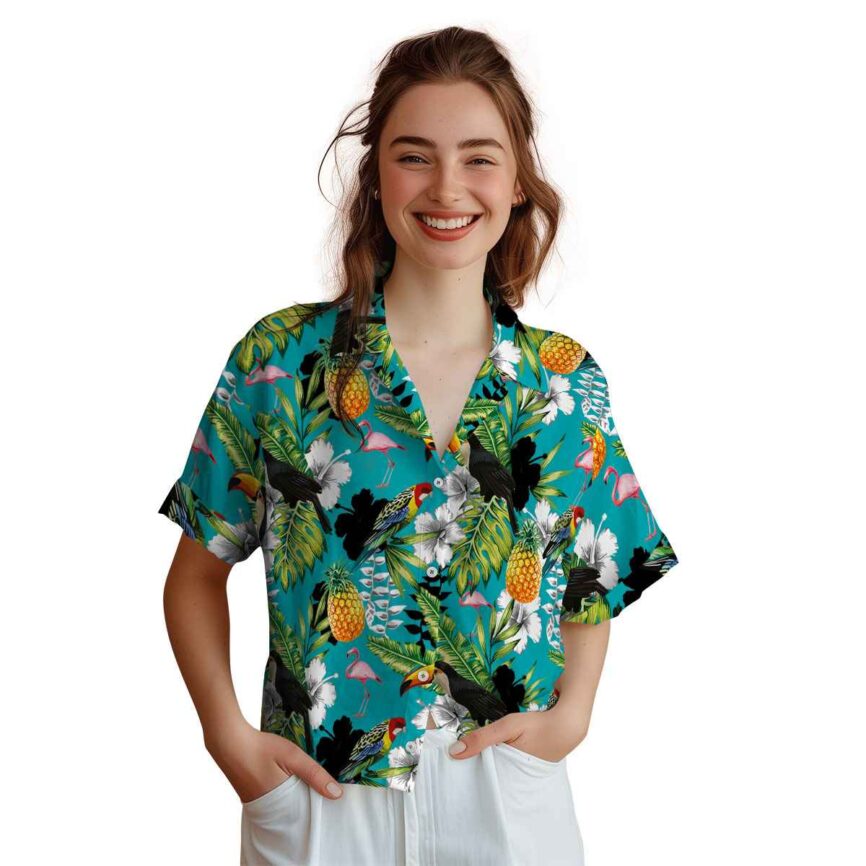 Custom Flamingo Toucan Bird Hawaiian Shirt Top rated