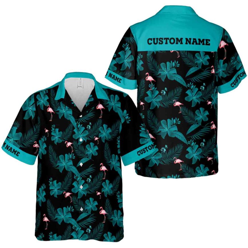 Custom Flamingo Tropical Flower Hawaiian Shirt Premium grade