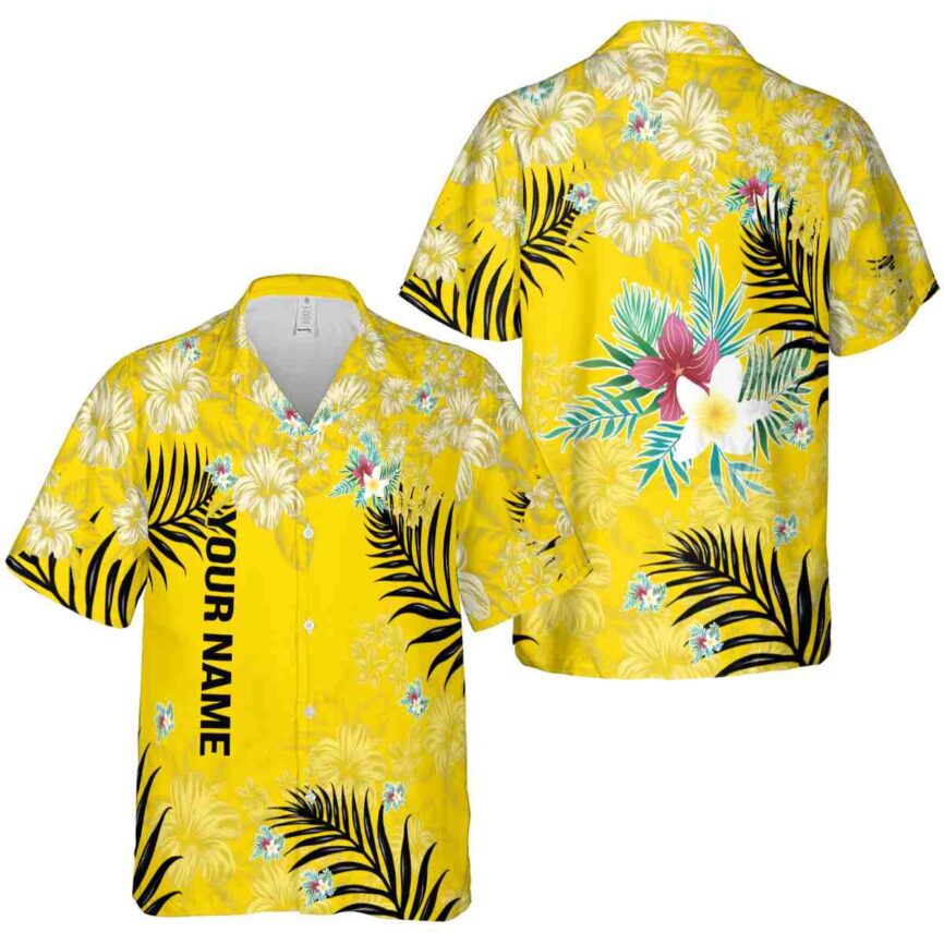 Custom Floral Hibiscus Pattern Hawaiian Shirt Premium grade