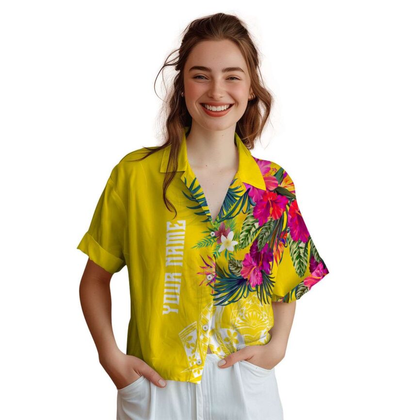 Custom Floral Polynesian Flowers Hawaiian Shirt Top rated