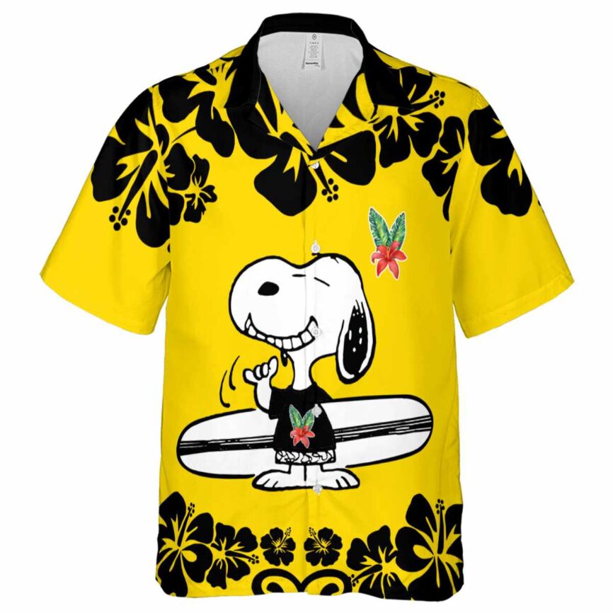 Custom Floral Surfing Snoopy Hawaiian Shirt Fashion forward