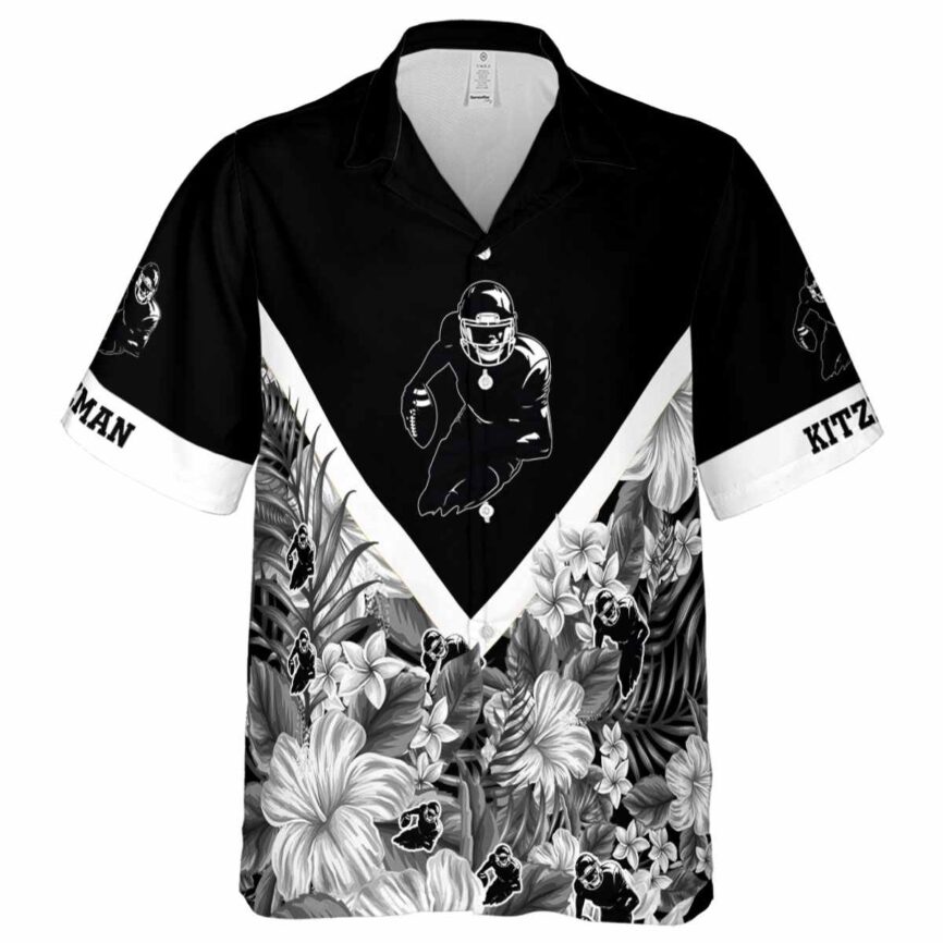 Custom Football Bold Floral Number Hawaiian Shirt Fashion forward