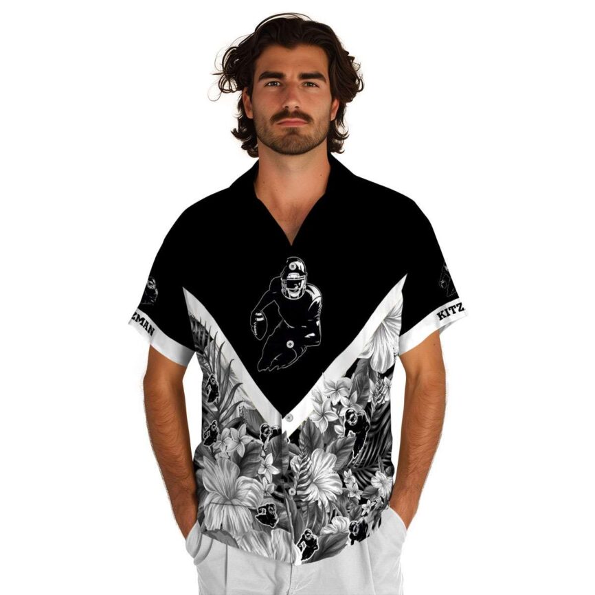 Custom Football Bold Floral Number Hawaiian Shirt New Arrival