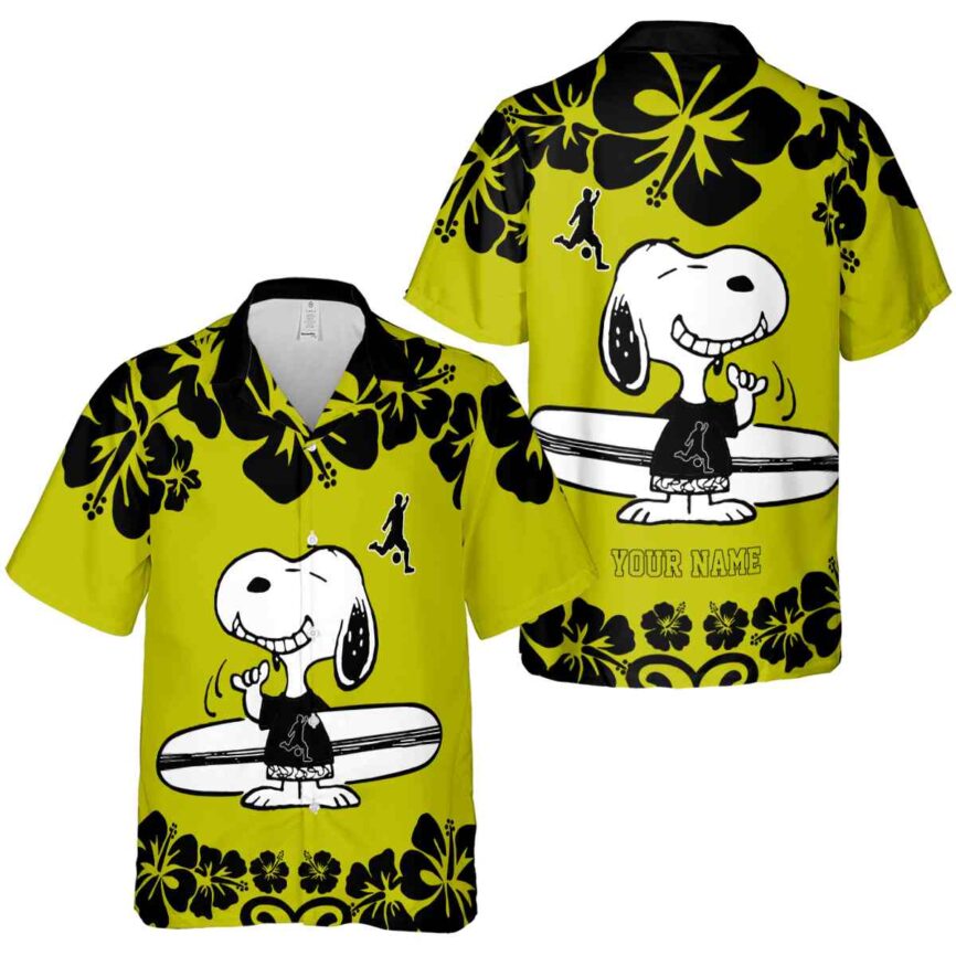 Custom Football Surfing Snoopy Hawaiian Shirt Premium grade