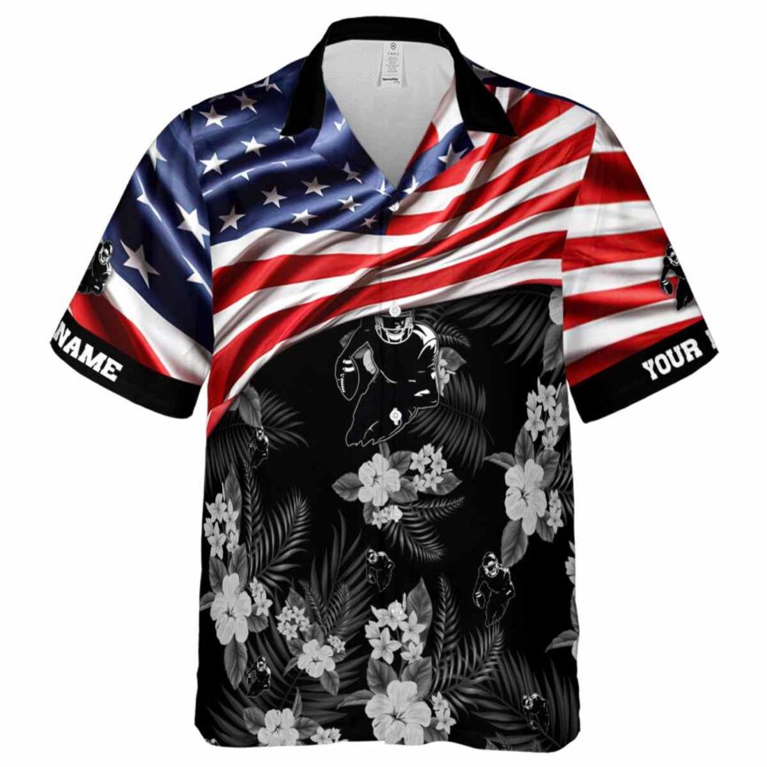 Custom Football US Flag Themed Hawaiian Shirt Fashion forward