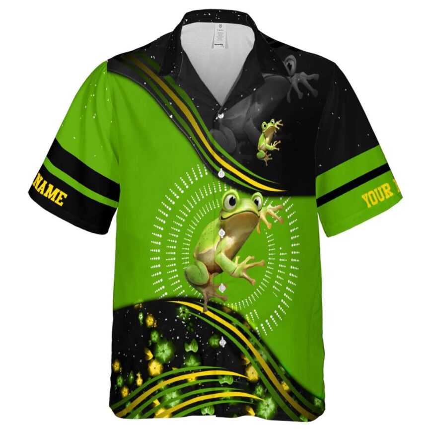 Custom Frog Dynamic Swirl Hawaiian Shirt Fashion forward