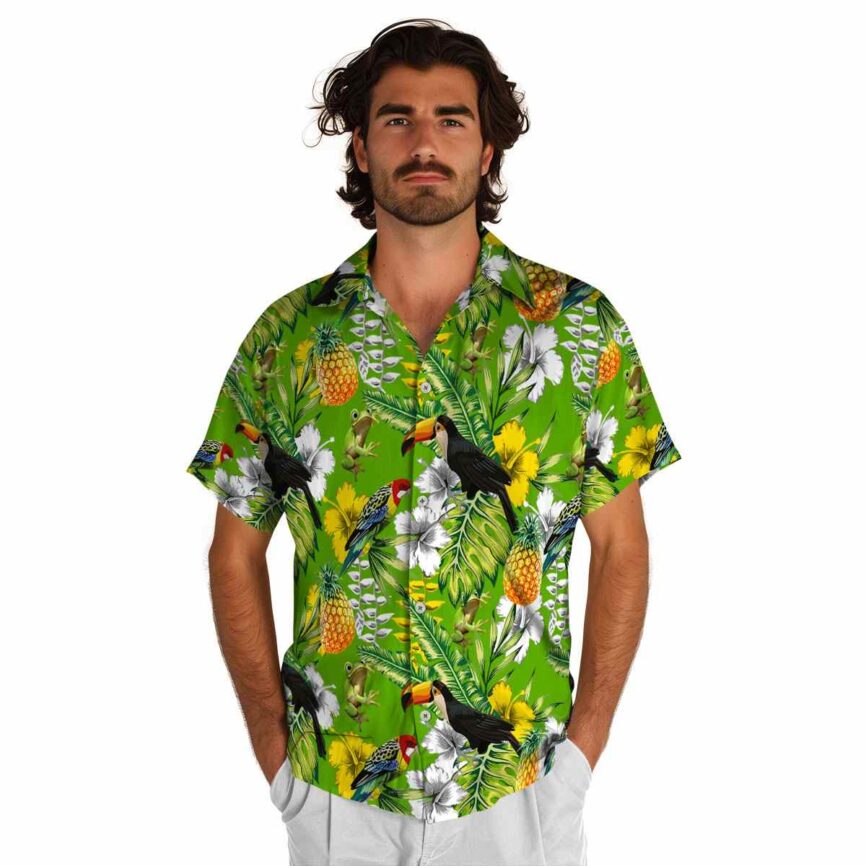 Custom Frog Toucan Bird Hawaiian Shirt New Arrival