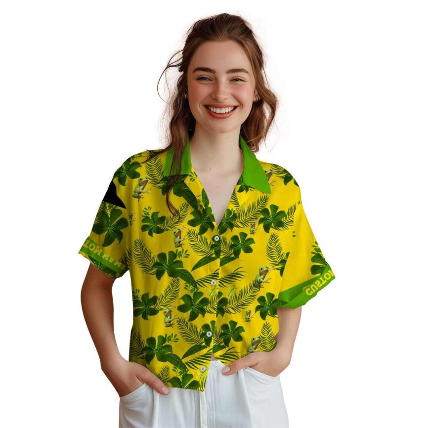 Custom Frog Tropical Flower Hawaiian Shirt Top rated