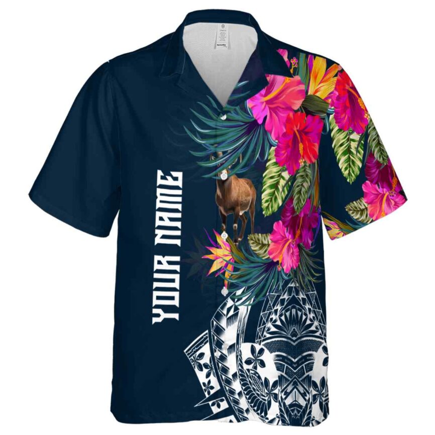 Custom Goat Polynesian Flowers Hawaiian Shirt Fashion forward