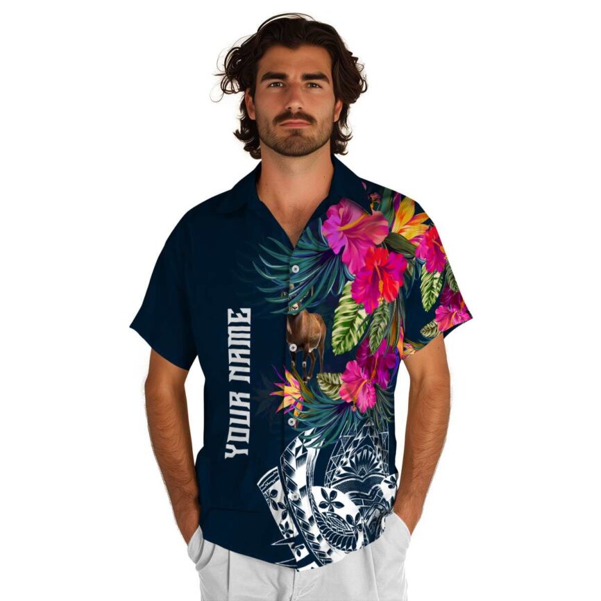 Custom Goat Polynesian Flowers Hawaiian Shirt New Arrival