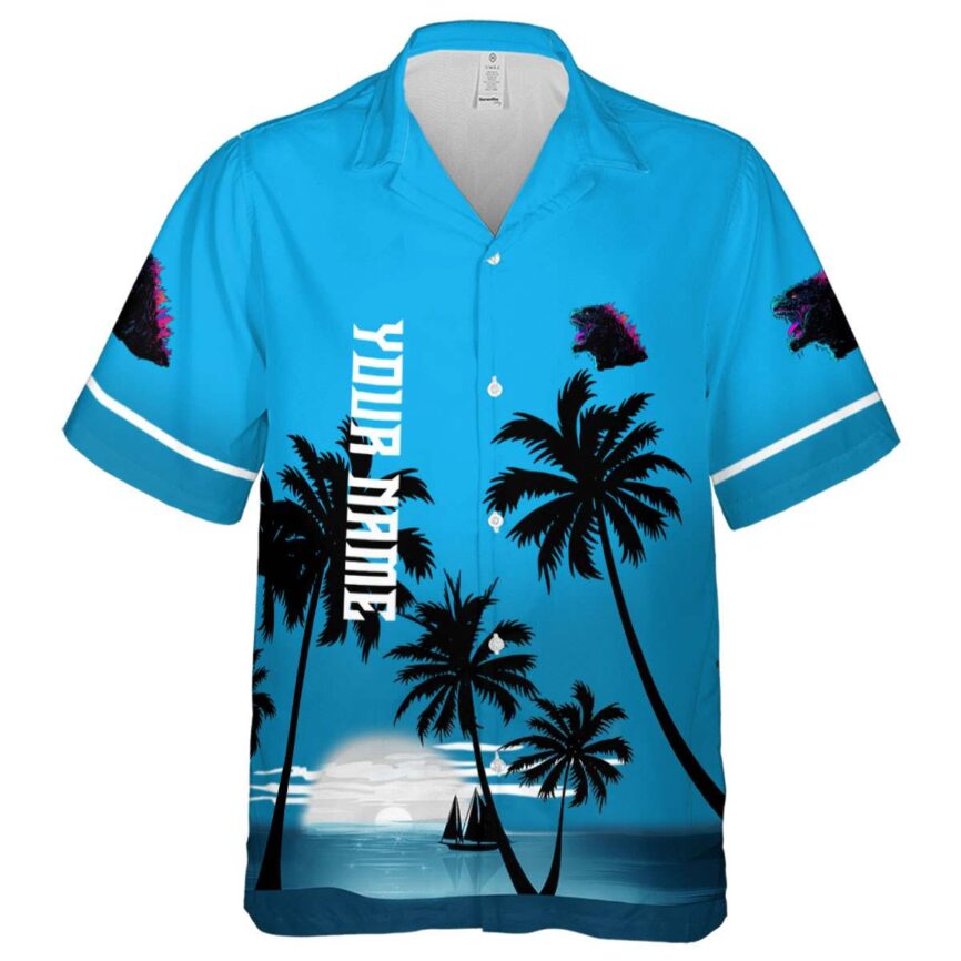 Custom Godzilla Ocean Sunset Hawaiian Shirt Fashion forward