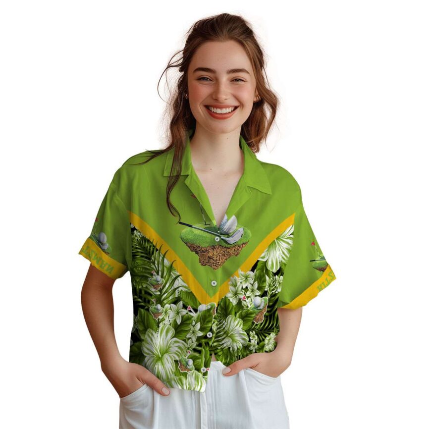 Custom Golf Bold Floral Number Hawaiian Shirt Top rated