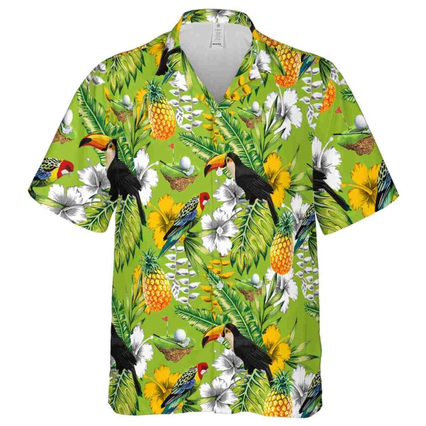 Custom Golf Toucan Bird Hawaiian Shirt Fashion forward