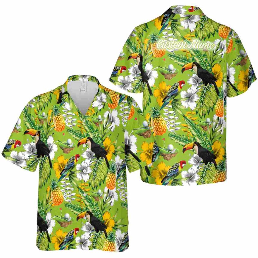 Custom Golf Toucan Bird Hawaiian Shirt Premium grade