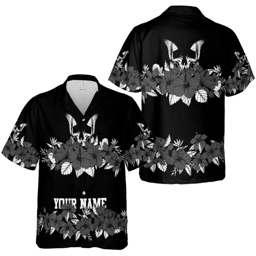 Custom Goth Hibiscus Band Hawaiian Shirt Premium grade