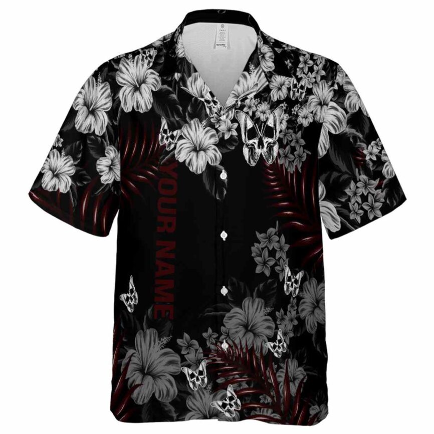 Custom Goth Hibiscus Pattern Hawaiian Shirt Fashion forward