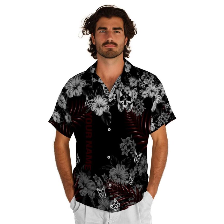 Custom Goth Hibiscus Pattern Hawaiian Shirt New Arrival