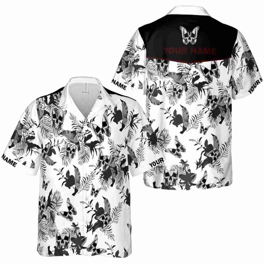 Custom Goth Leafy Accents Hawaiian Shirt Premium grade