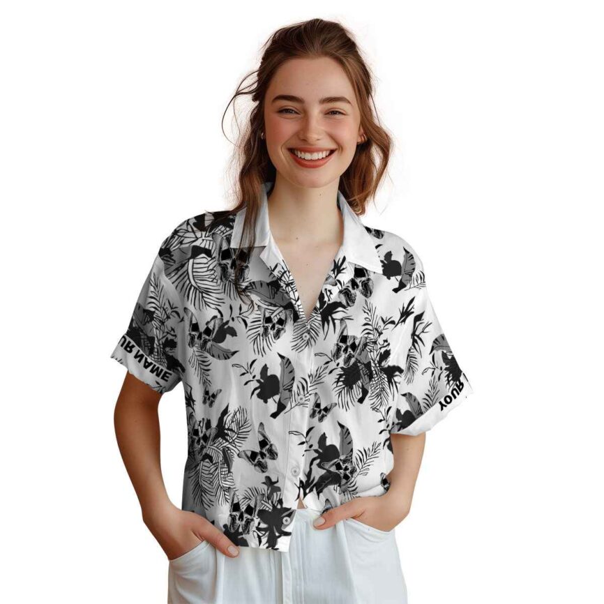 Custom Goth Leafy Accents Hawaiian Shirt Top rated