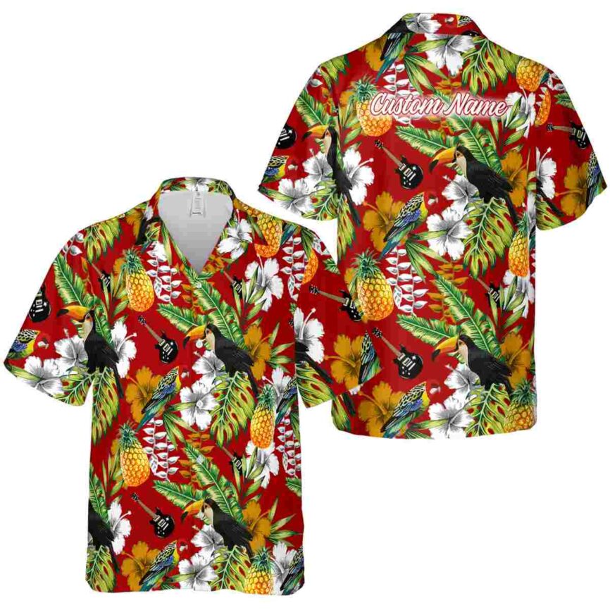 Custom Guitar Toucan Bird Hawaiian Shirt Premium grade