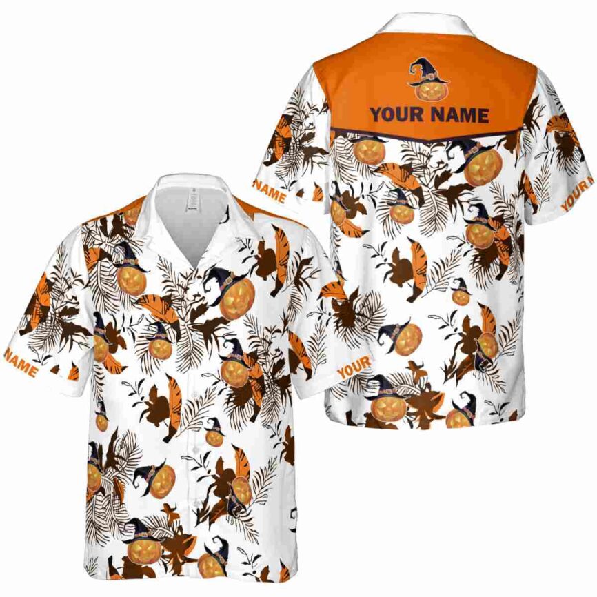 Custom Halloween Leafy Accents Hawaiian Shirt Premium grade