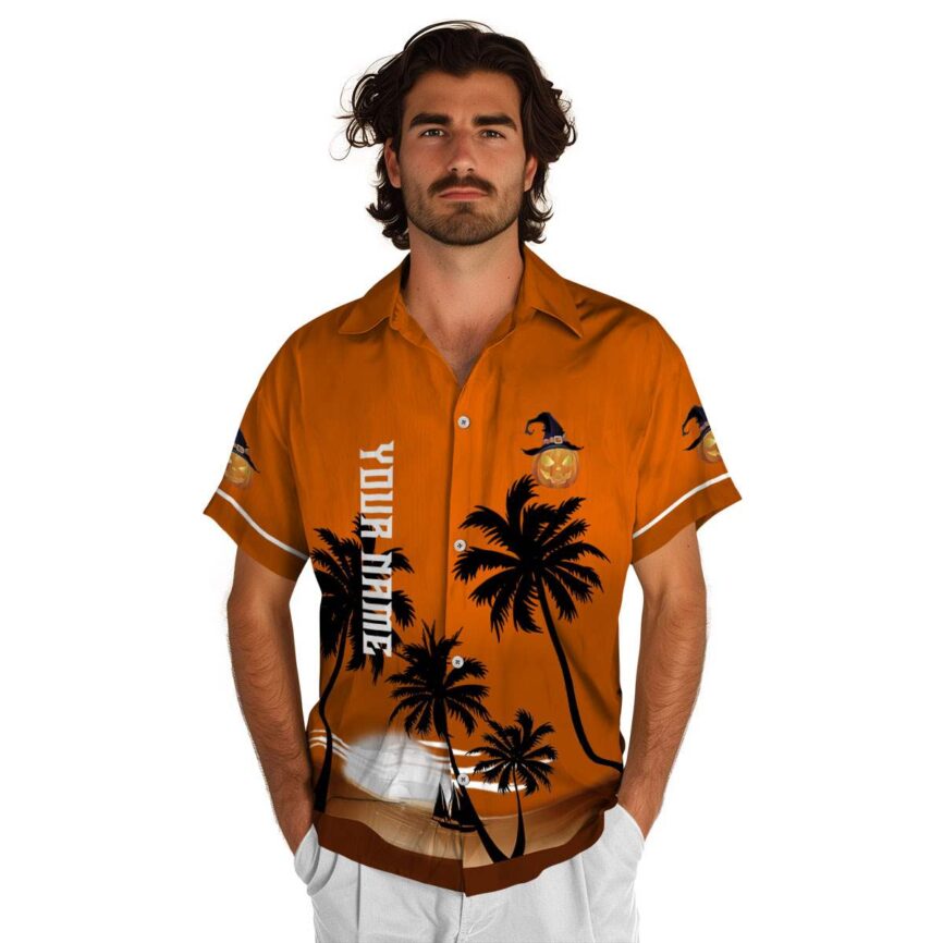 Custom Halloween Ocean Sunset Hawaiian Shirt New Arrival