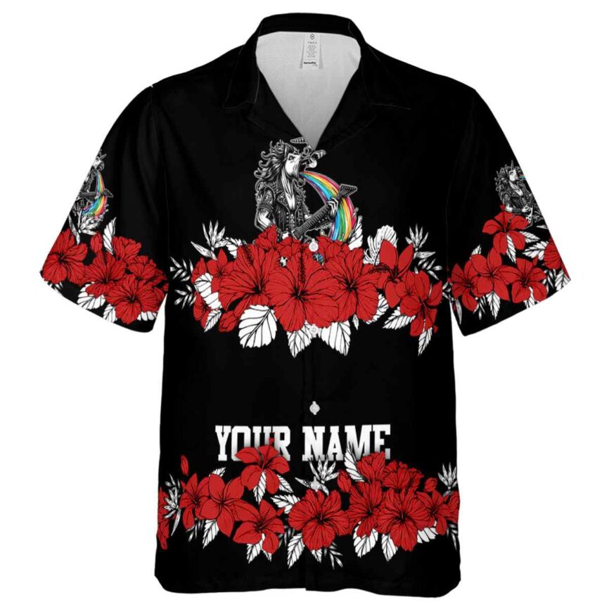 Custom Heavy Metal Hibiscus Band Hawaiian Shirt Fashion forward