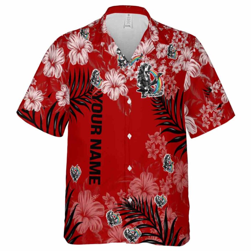 Custom Heavy Metal Hibiscus Pattern Hawaiian Shirt Fashion forward