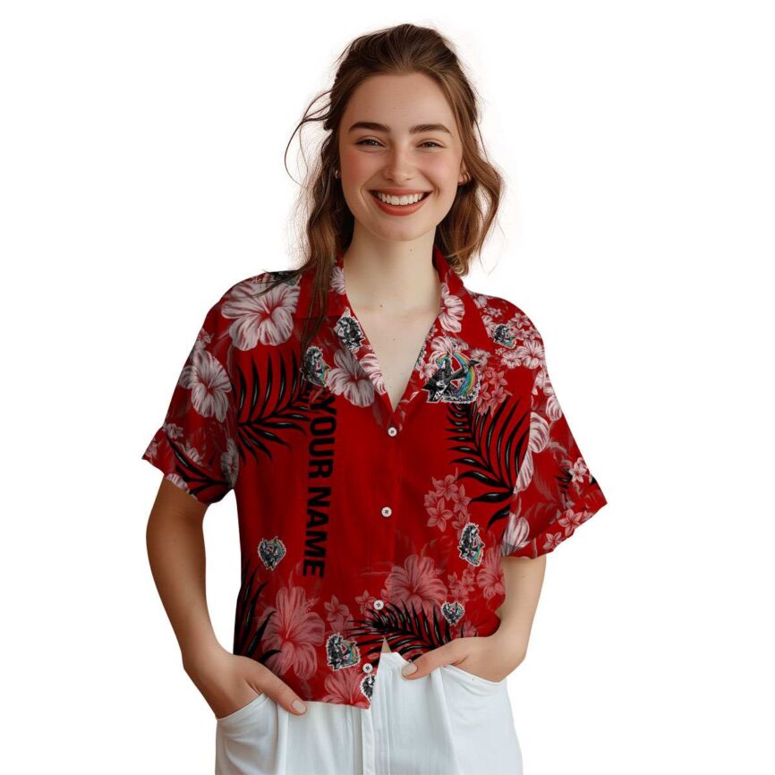 Custom Heavy Metal Hibiscus Pattern Hawaiian Shirt Top rated