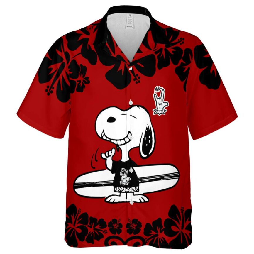 Custom Heavy Metal Surfing Snoopy Hawaiian Shirt Fashion forward