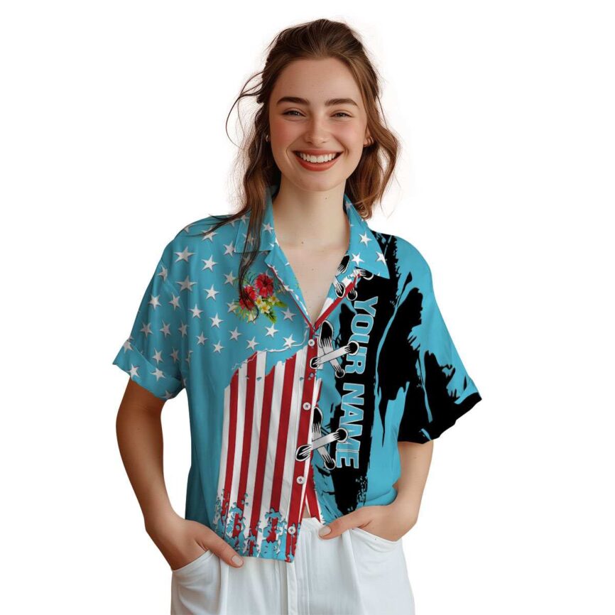 Custom Hibiscus Flag Stitches Hawaiian Shirt Top rated