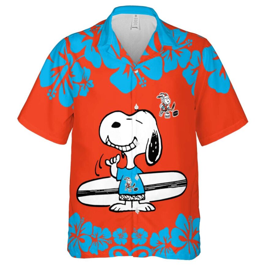 Custom Hockey Surfing Snoopy Hawaiian Shirt Fashion forward