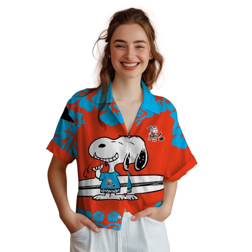 Custom Hockey Surfing Snoopy Hawaiian Shirt Top rated