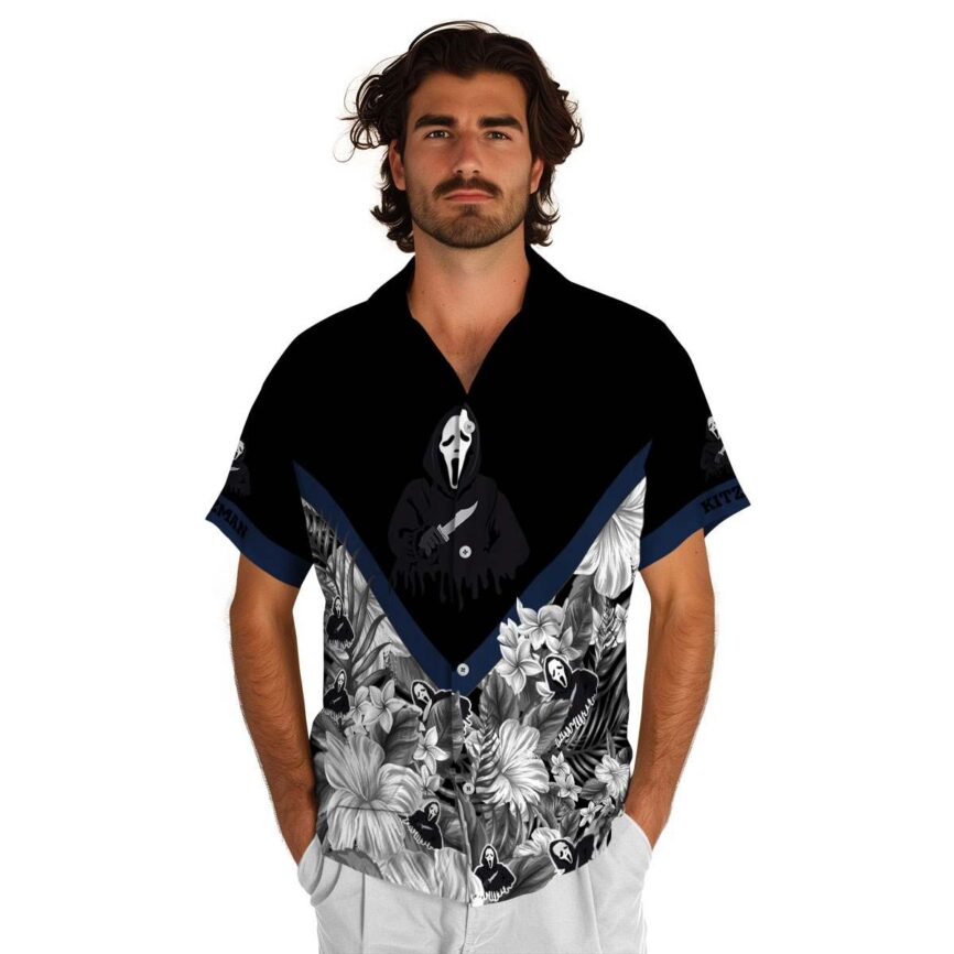 Custom Horror Bold Floral Number Hawaiian Shirt New Arrival