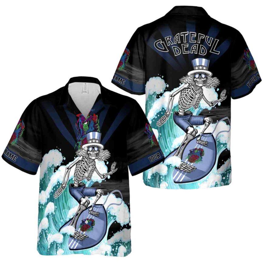 Custom Horror Grateful Dead Motif Hawaiian Shirt Premium grade