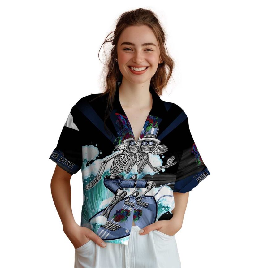 Custom Horror Grateful Dead Motif Hawaiian Shirt Top rated