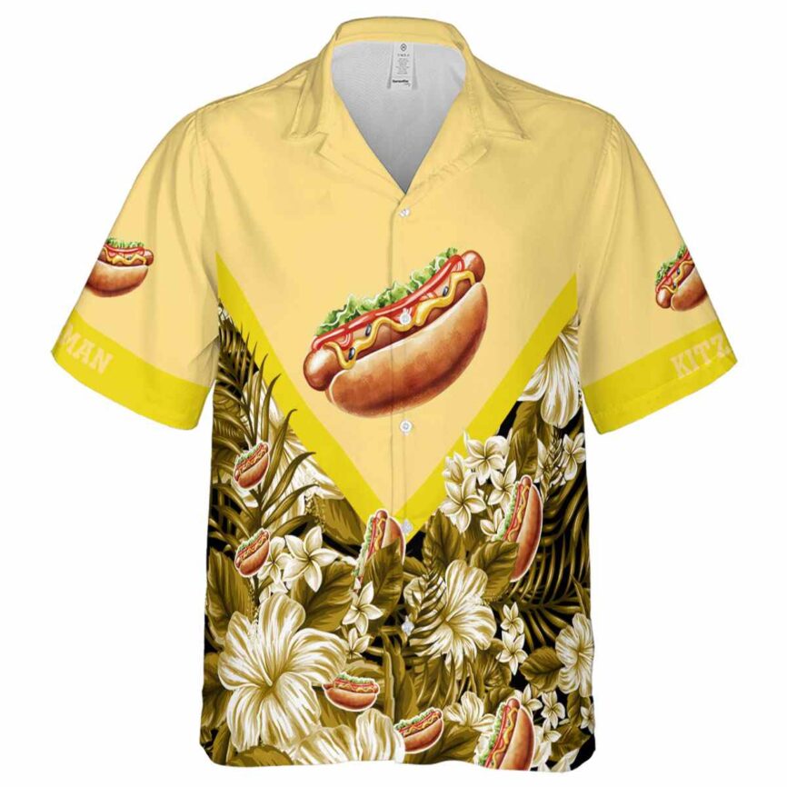 Custom Hot Dog Bold Floral Number Hawaiian Shirt Fashion forward