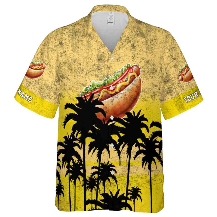 Custom Hot Dog Sunset Gradient Hawaiian Shirt Fashion forward