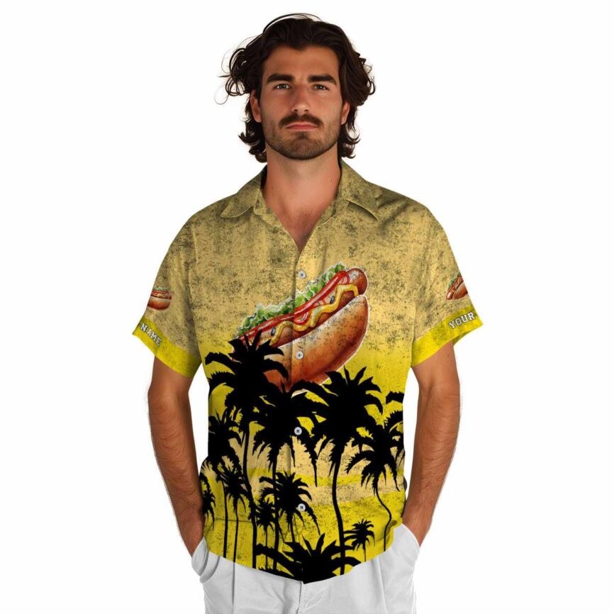 Custom Hot Dog Sunset Gradient Hawaiian Shirt New Arrival