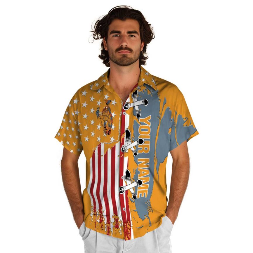 Custom Ironworker Flag Stitches Hawaiian Shirt New Arrival