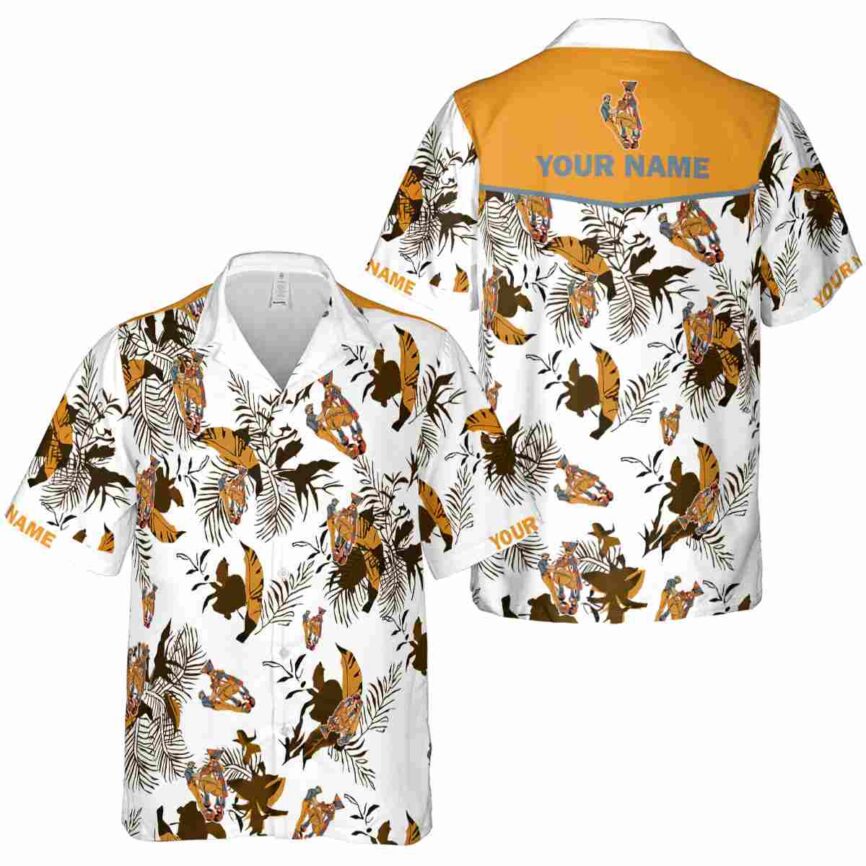 Custom Ironworker Leafy Accents Hawaiian Shirt Premium grade