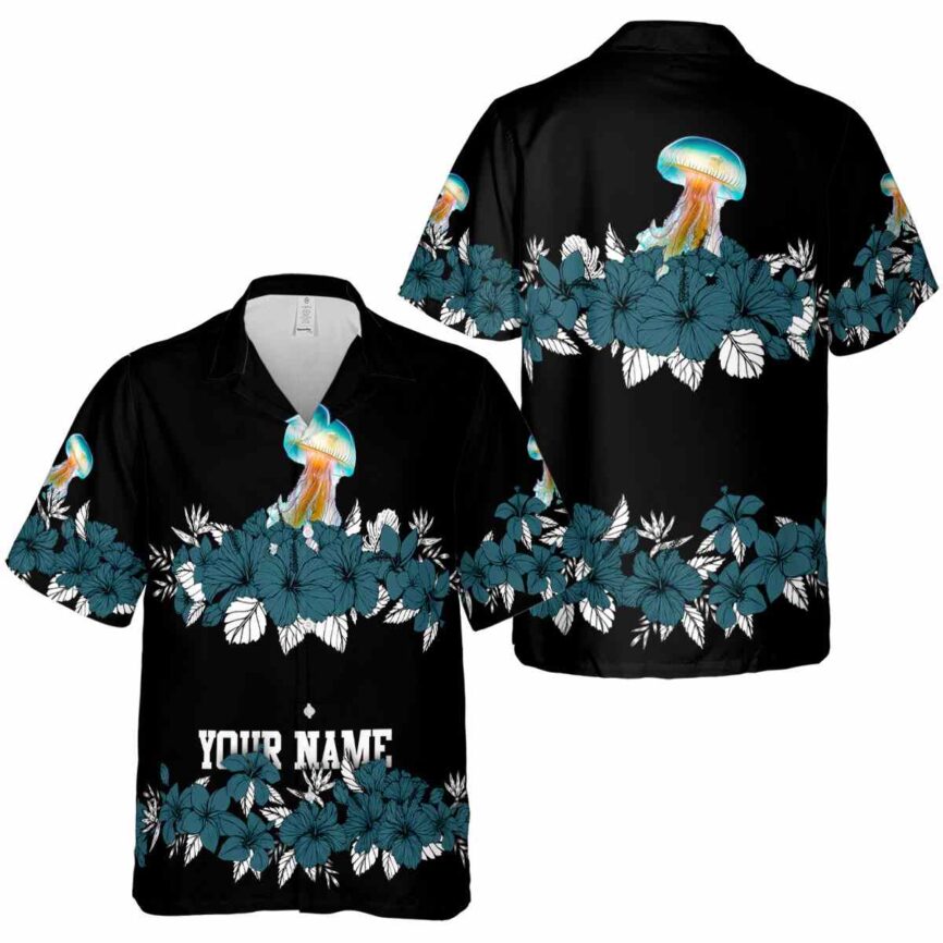 Custom Jellyfish Hibiscus Band Hawaiian Shirt Premium grade