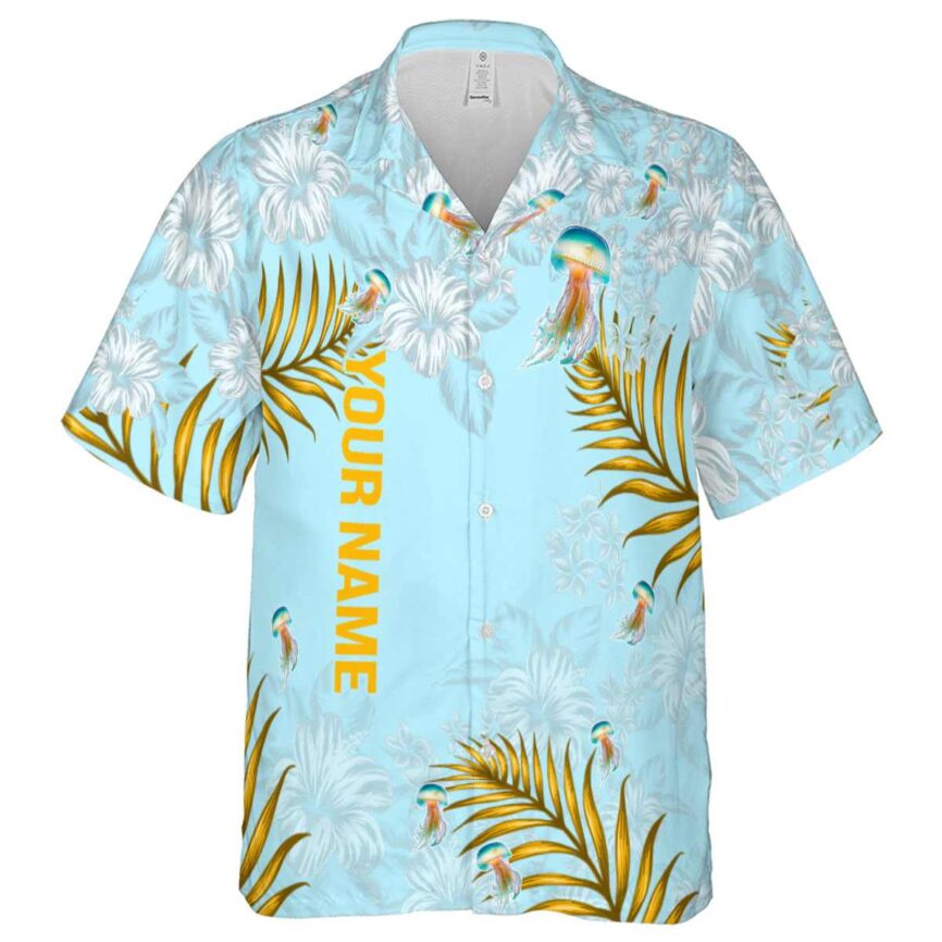 Custom Jellyfish Hibiscus Pattern Hawaiian Shirt Fashion forward