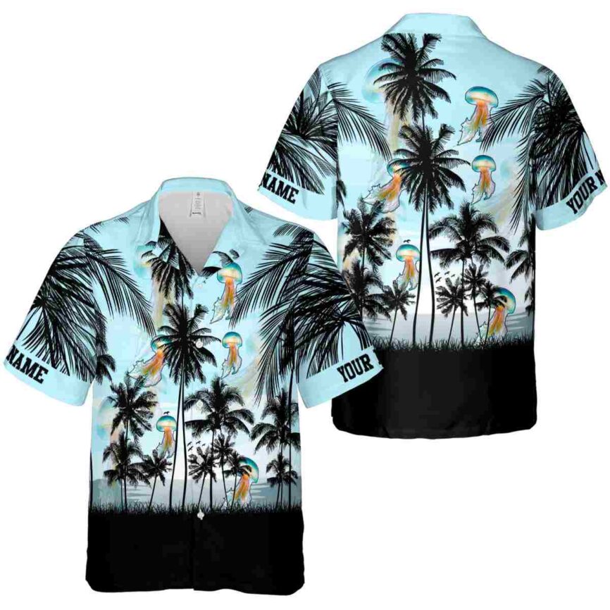 Custom Jellyfish Island Scenery Hawaiian Shirt Premium grade